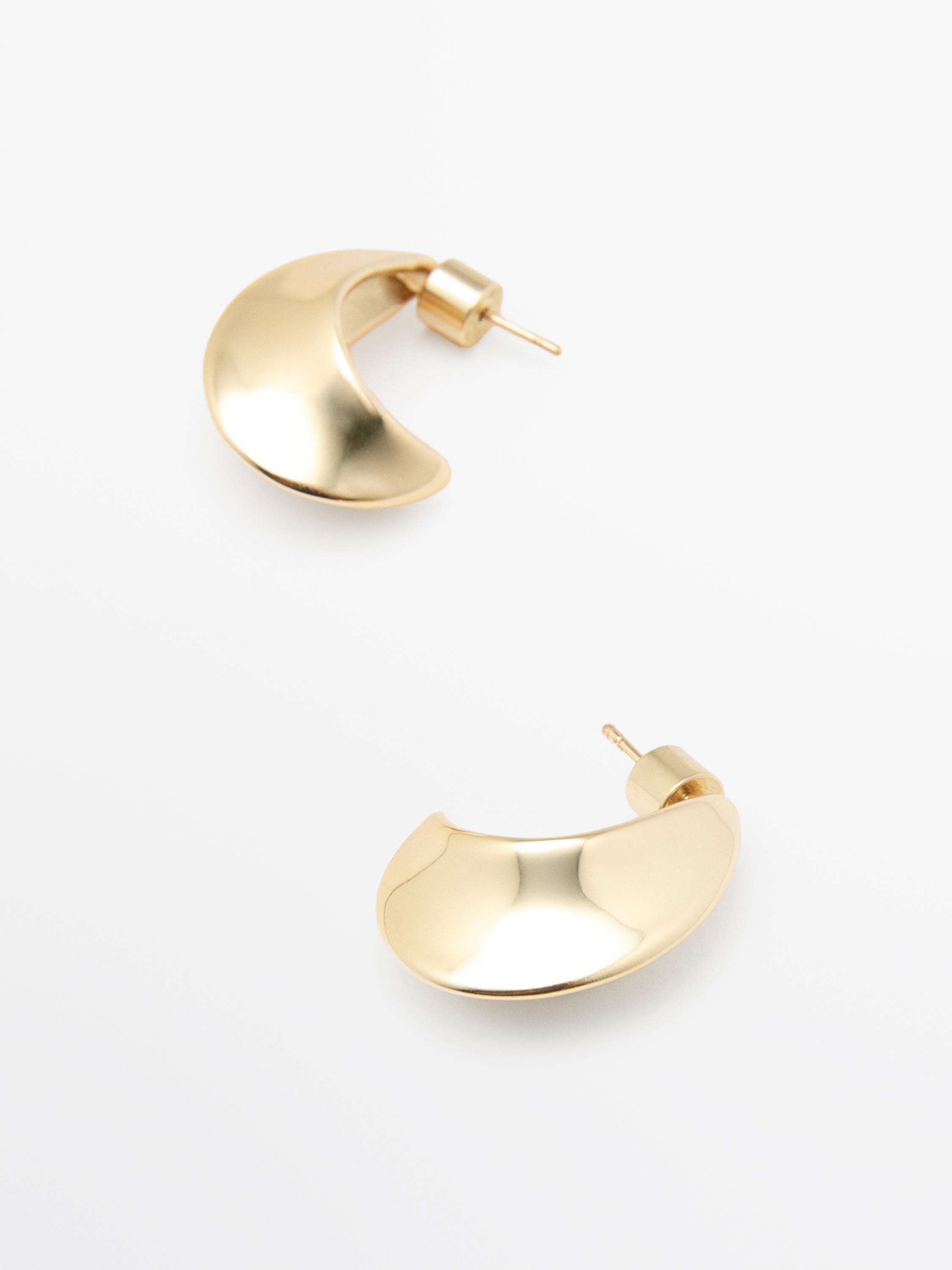 Moon hoop earrings